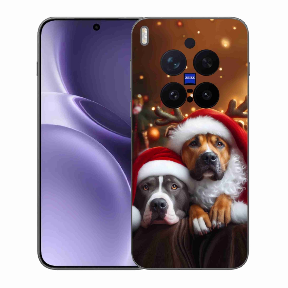Gelový kryt mmCase na Vivo X300 Pro - vánoční psi