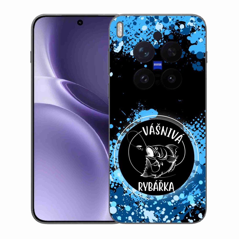 Gelový kryt mmCase na Vivo X300 Pro - vášnivá rybářka černé pozadí