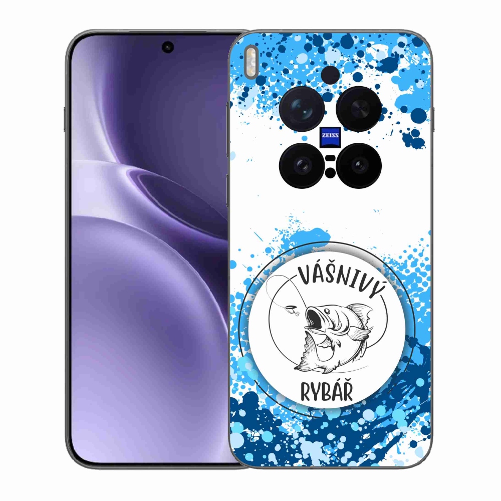 Gelový kryt mmCase na Vivo X300 Pro - vášnivý rybář bílé pozadí