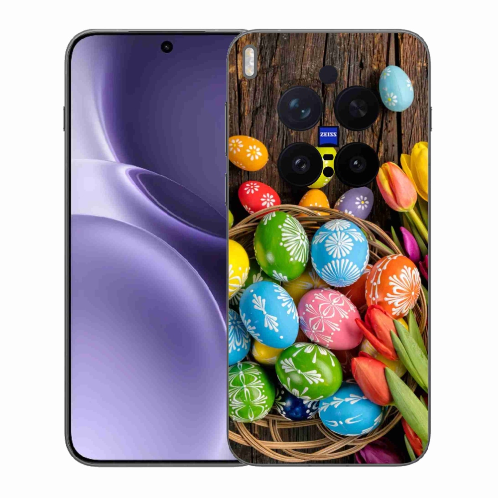 Gelový kryt mmCase na Vivo X300 Pro - velikonoční vajíčka