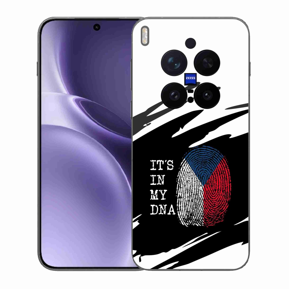 Gelový kryt mmCase na Vivo X300 Pro - vlajka otisk prstu černobílé pozadí