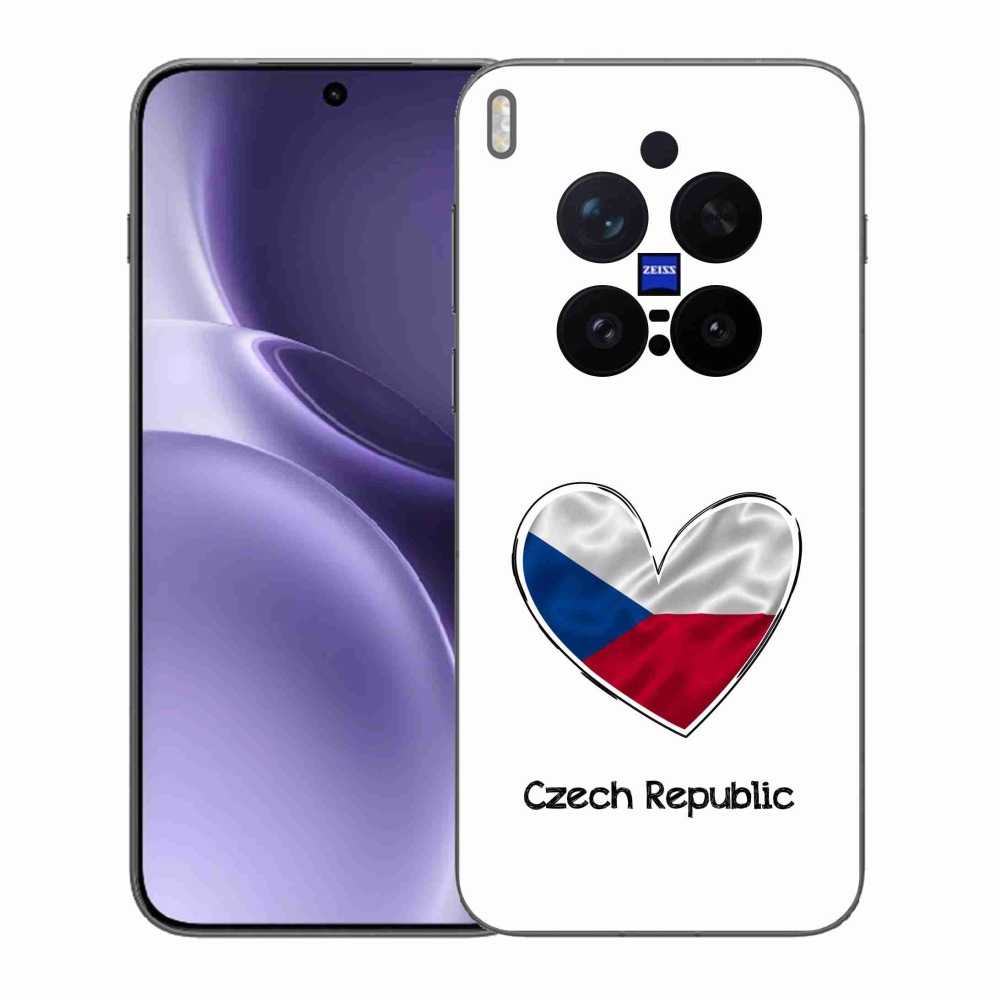 Gelový kryt mmCase na Vivo X300 Pro - vlajka srdce bílé pozadí