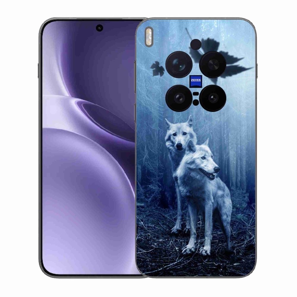 Gelový kryt mmCase na Vivo X300 Pro - vlci v lese