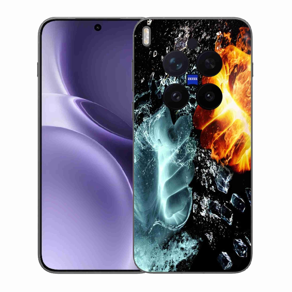 Gelový kryt mmCase na Vivo X300 Pro - voda a oheň