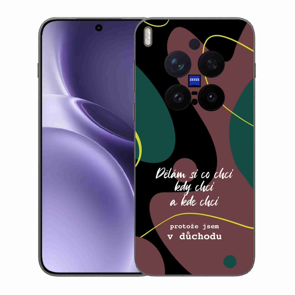 Gelový kryt mmCase na Vivo X300 Pro - vtipný text 10 černé pozadí