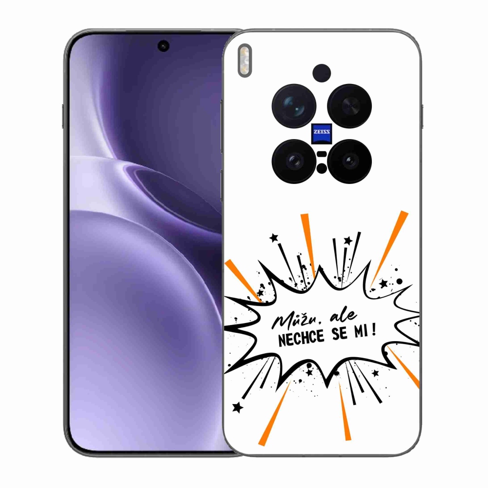 Gelový kryt mmCase na Vivo X300 Pro - vtipný text 11 bílé pozadí