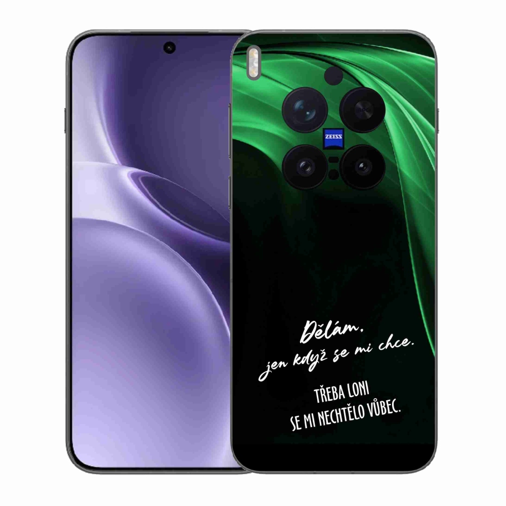 Gelový kryt mmCase na Vivo X300 Pro - vtipný text 12 černé pozadí