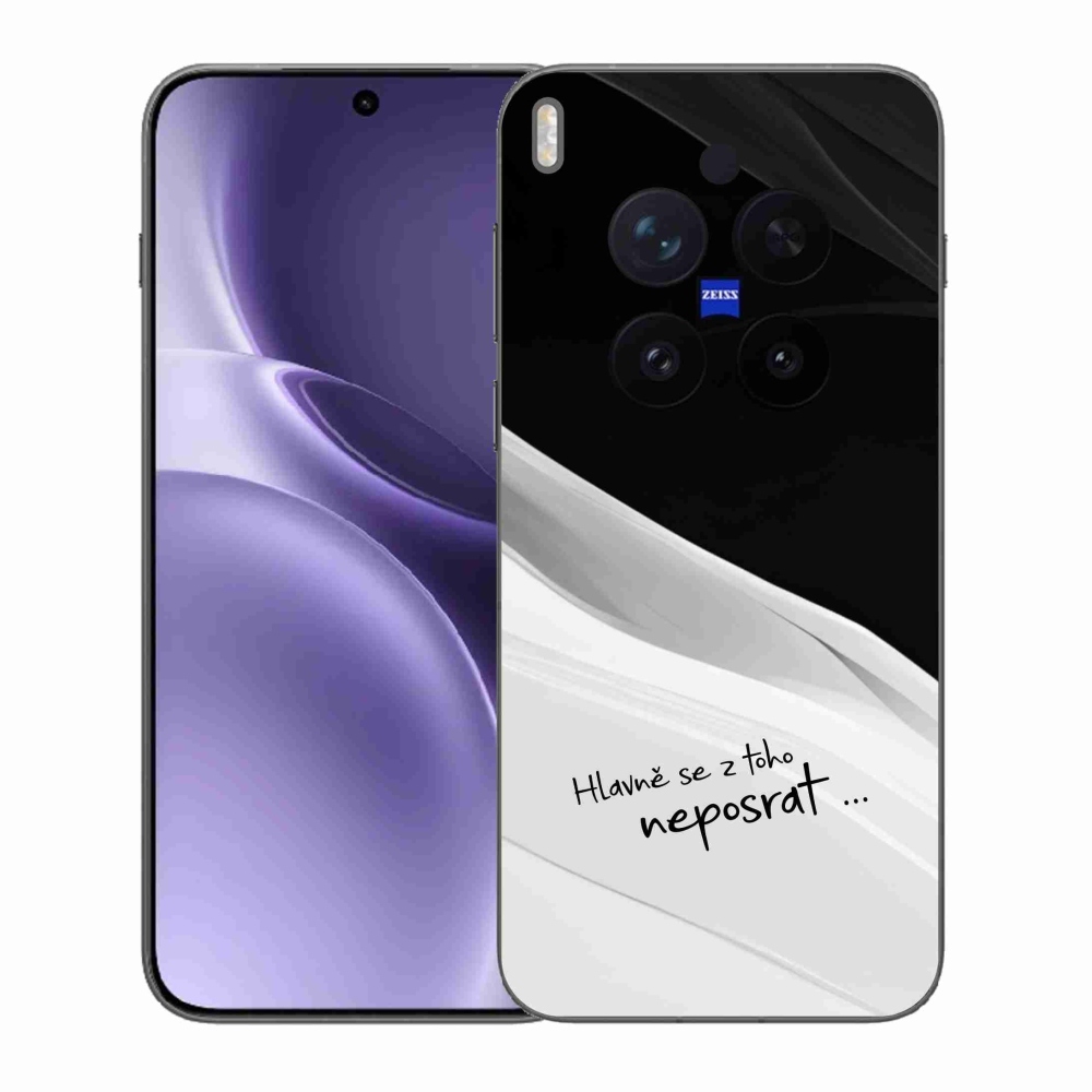 Gelový kryt mmCase na Vivo X300 Pro - vtipný text 13 bíločerné pozadí