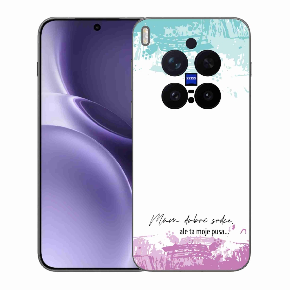 Gelový kryt mmCase na Vivo X300 Pro - vtipný text 3 bílé pozadí