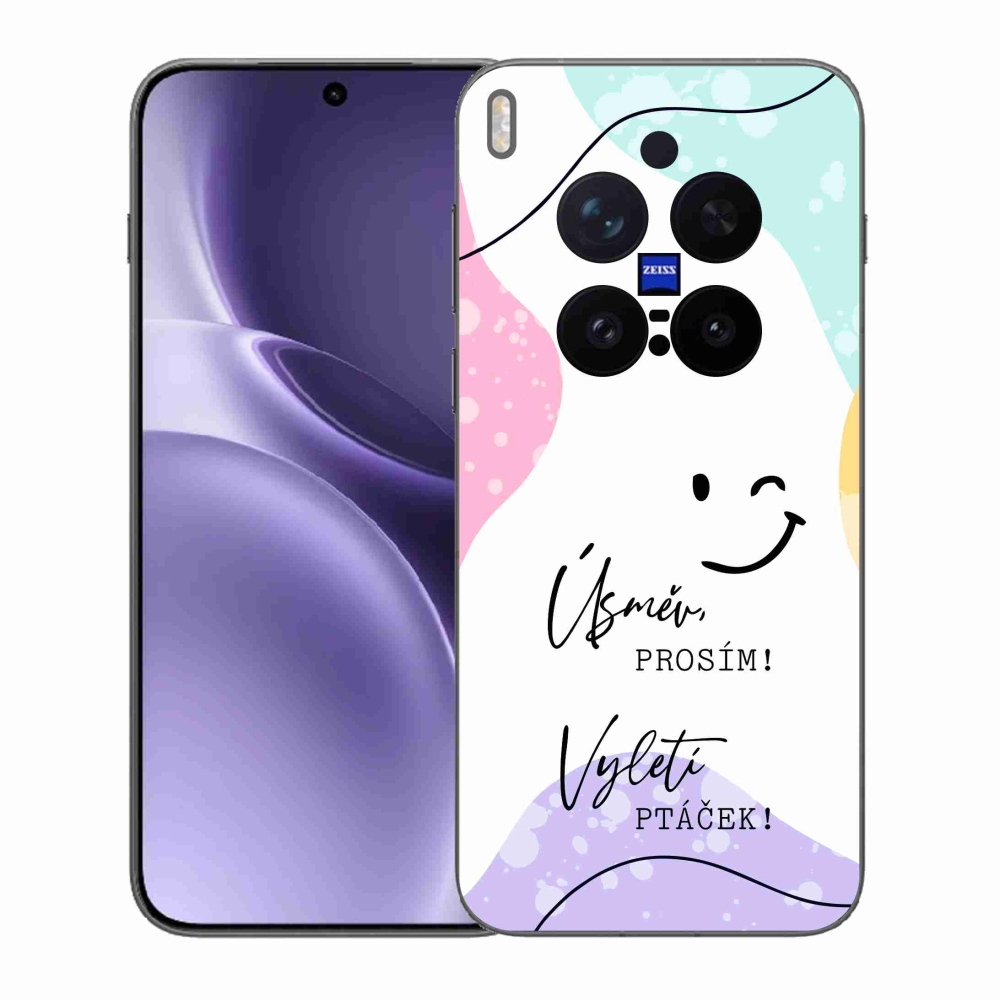 Gelový kryt mmCase na Vivo X300 Pro - vtipný text 4 bílé pozadí