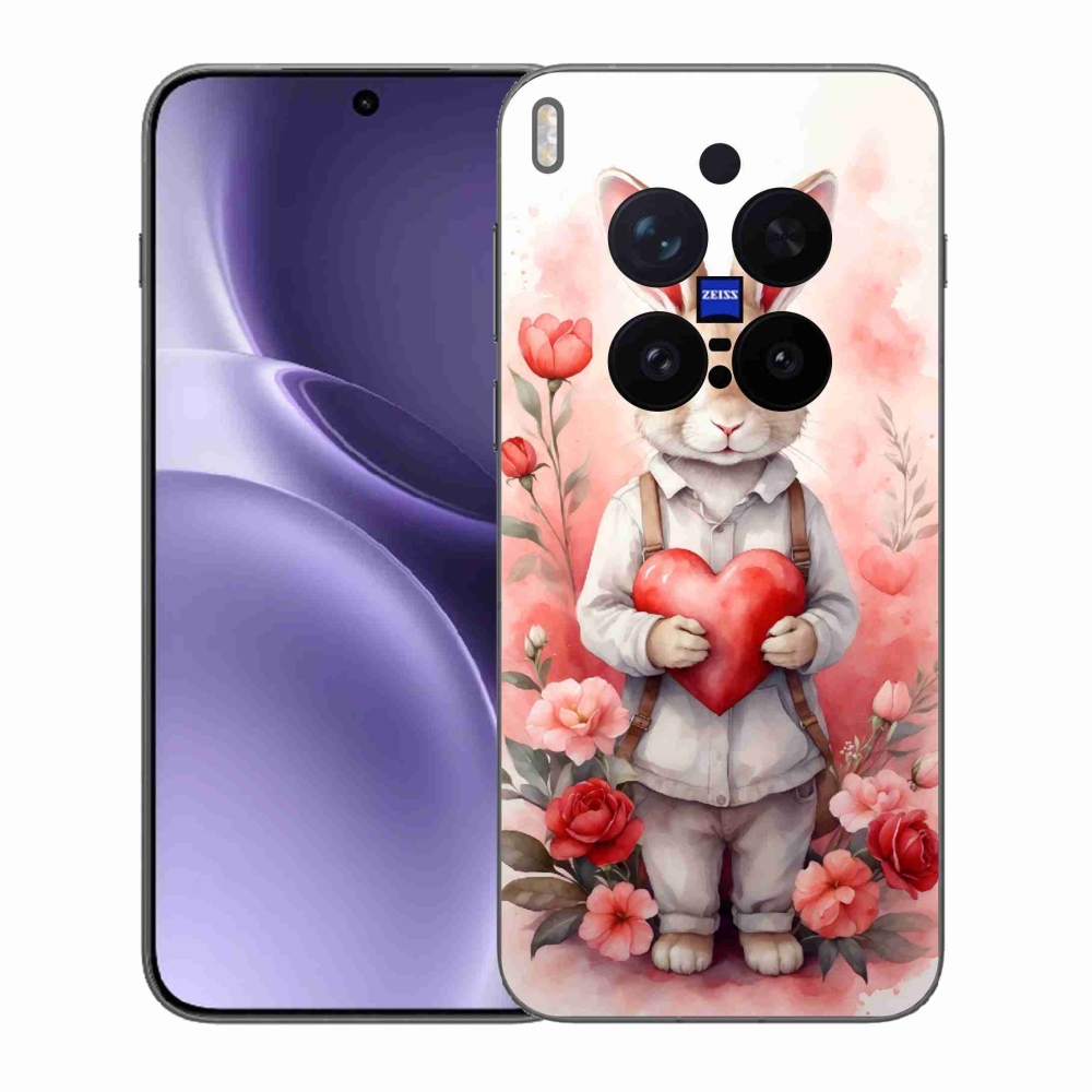 Gelový kryt mmCase na Vivo X300 Pro - zajíc se srdíčkem