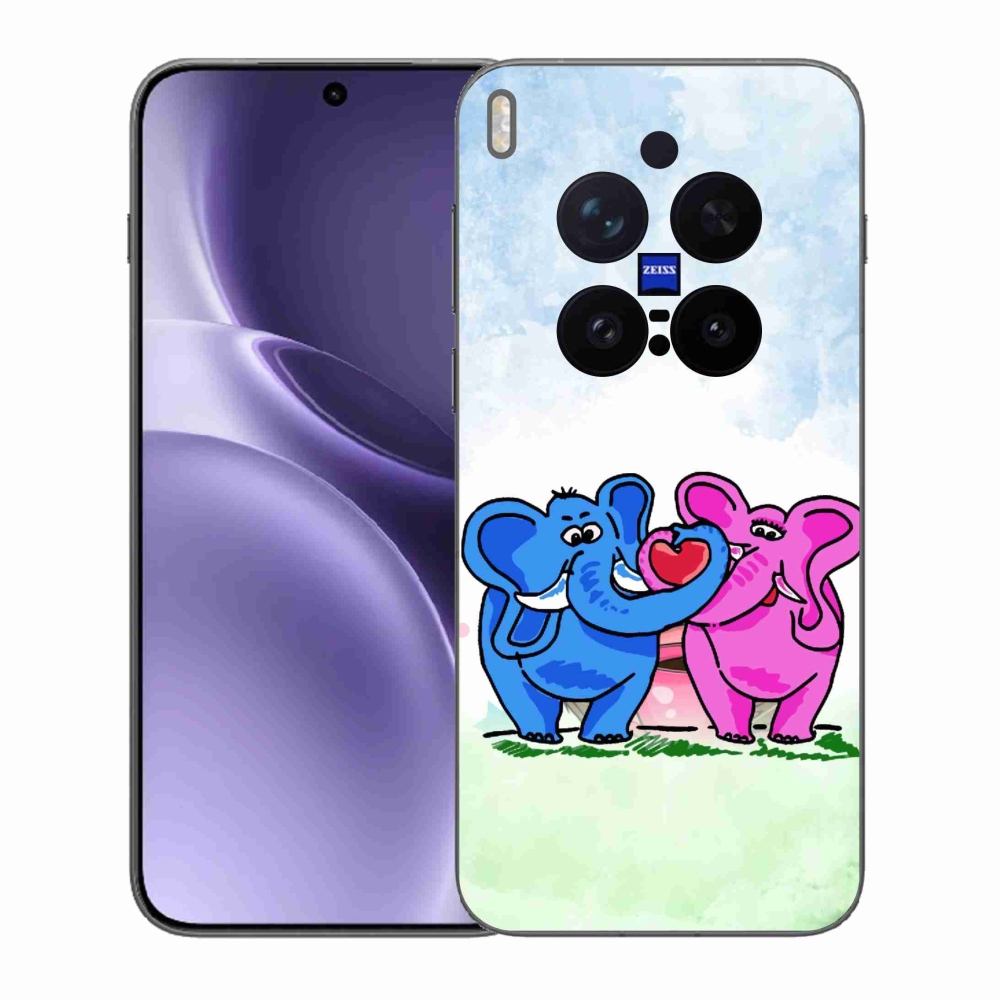 Gelový kryt mmCase na Vivo X300 Pro - zamilovaní sloni