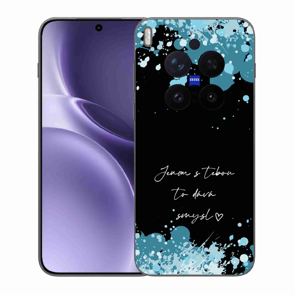 Gelový kryt mmCase na Vivo X300 Pro - zamilovaný text černé pozadí