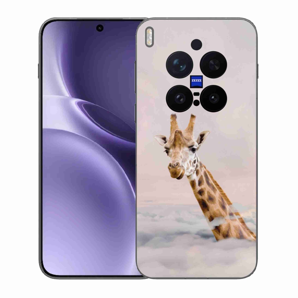 Gelový kryt mmCase na Vivo X300 Pro - žirafa v oblacích