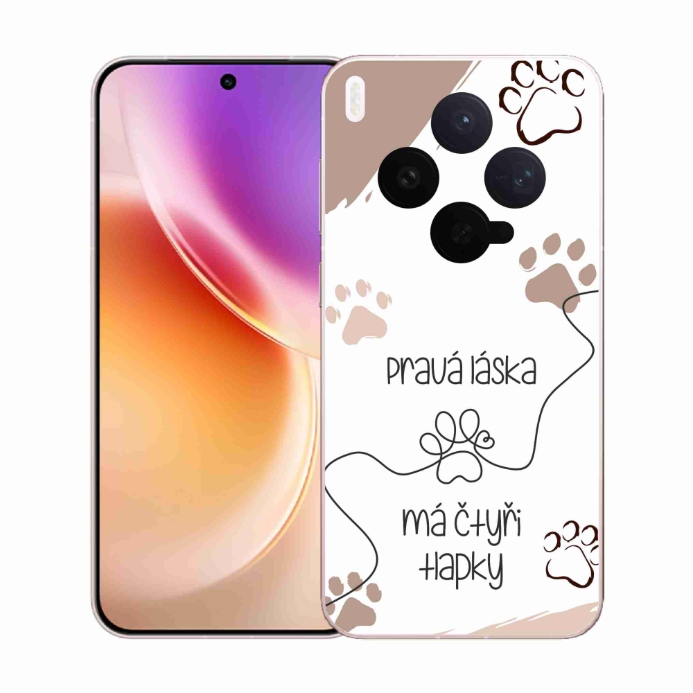 Gelový kryt mmCase na Vivo X300 - psí motiv 1 bílé pozadí