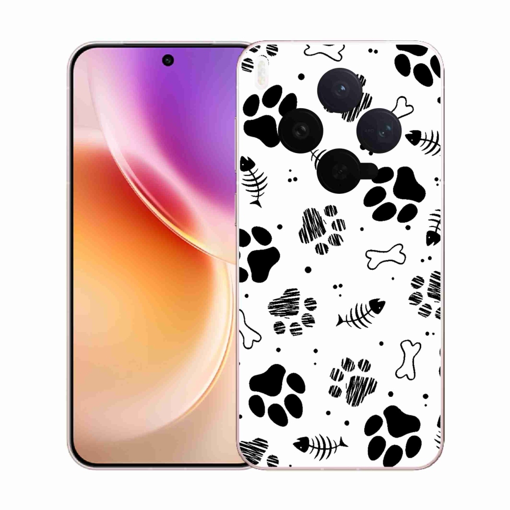 Gelový kryt mmCase na Vivo X300 - psí tlapky 1