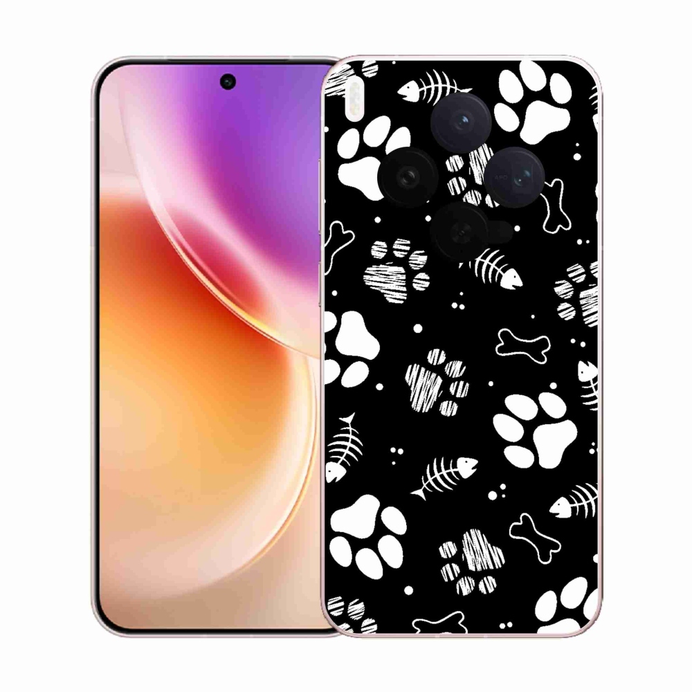 Gelový kryt mmCase na Vivo X300 - psí tlapky