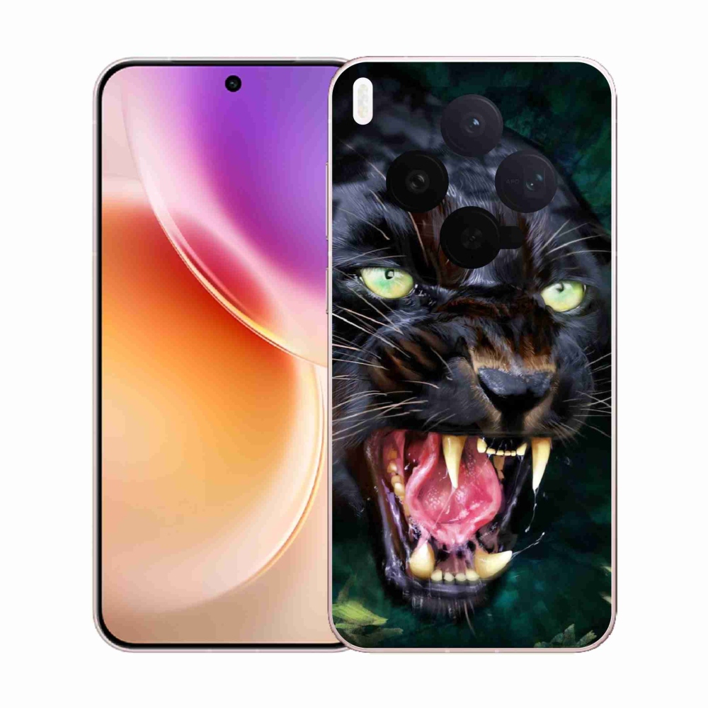 Gelový kryt mmCase na Vivo X300 - rozzuřený černý panter