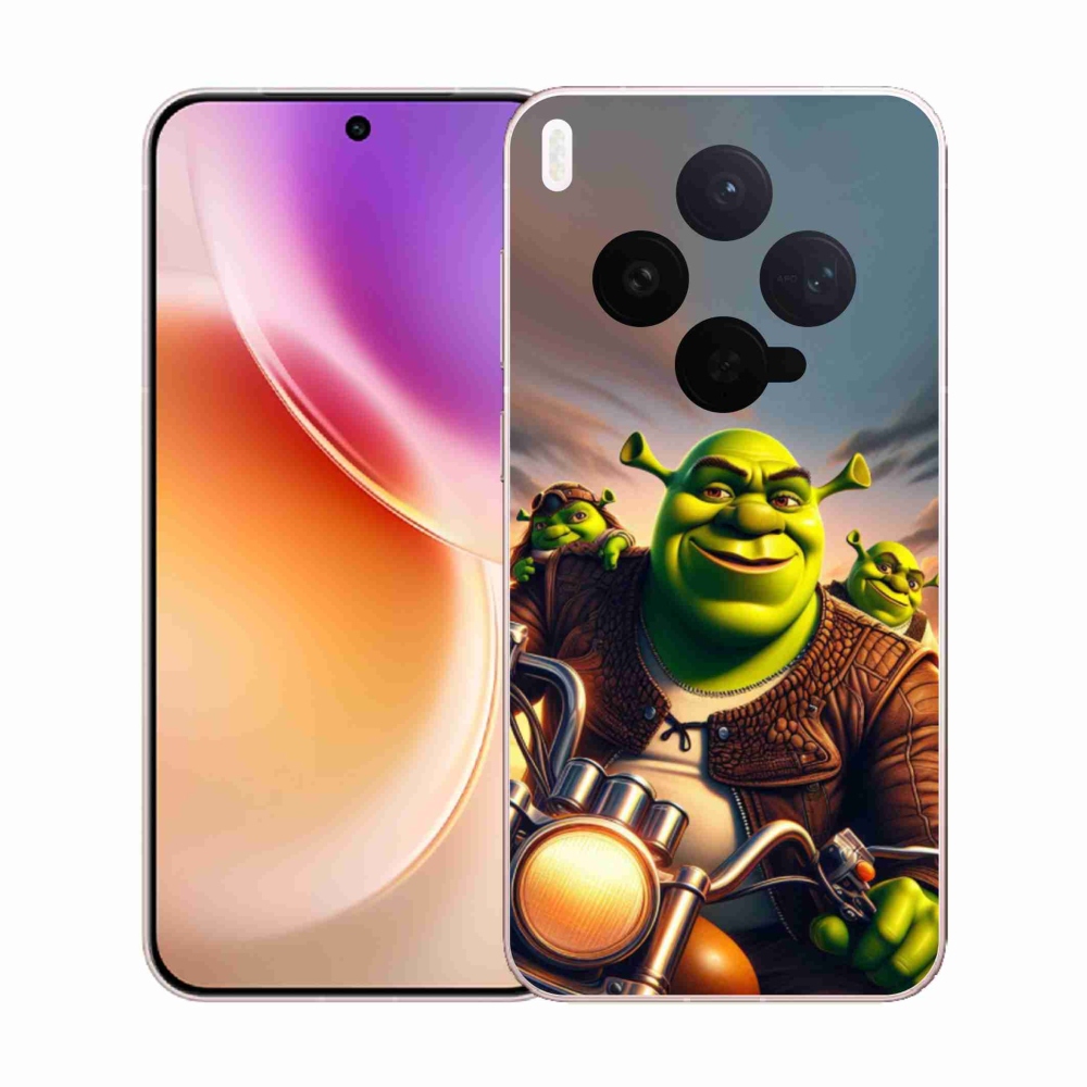 Gelový kryt mmCase na Vivo X300 - shrek na motorce