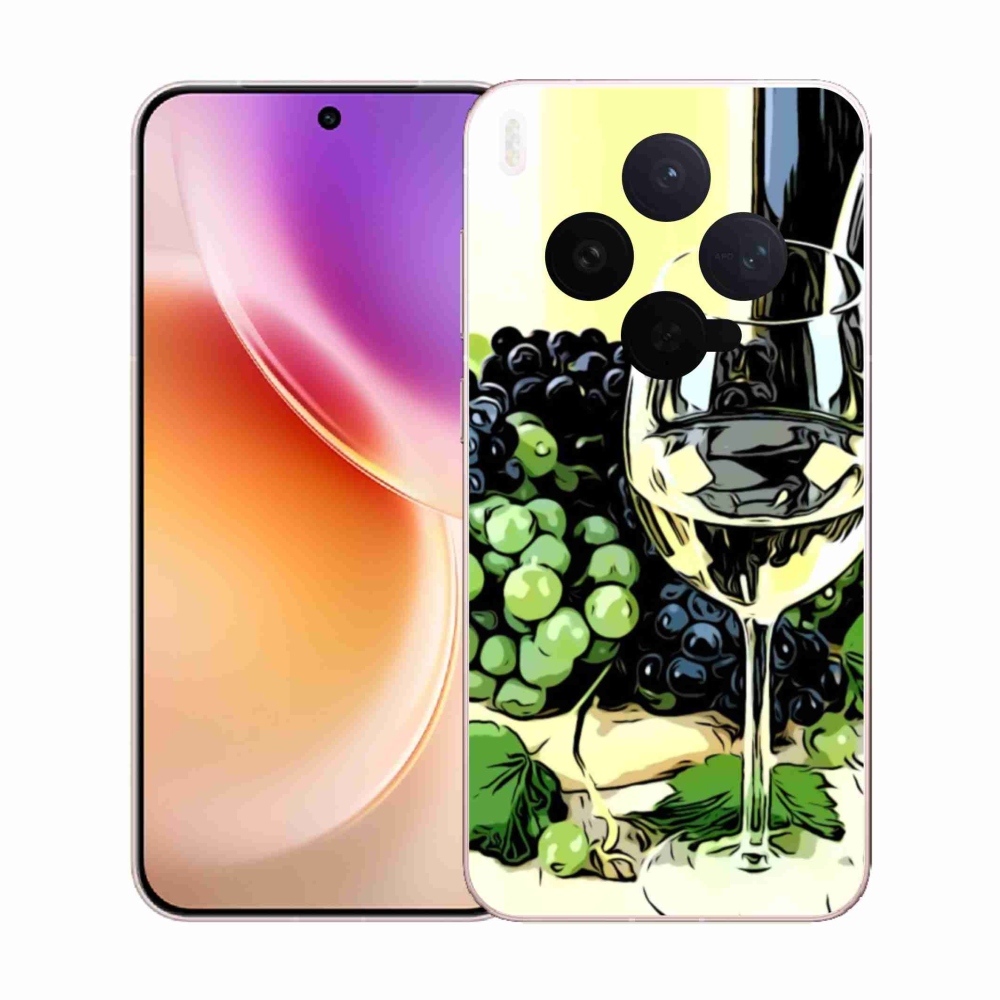 Gelový kryt mmCase na Vivo X300 - sklenka vína