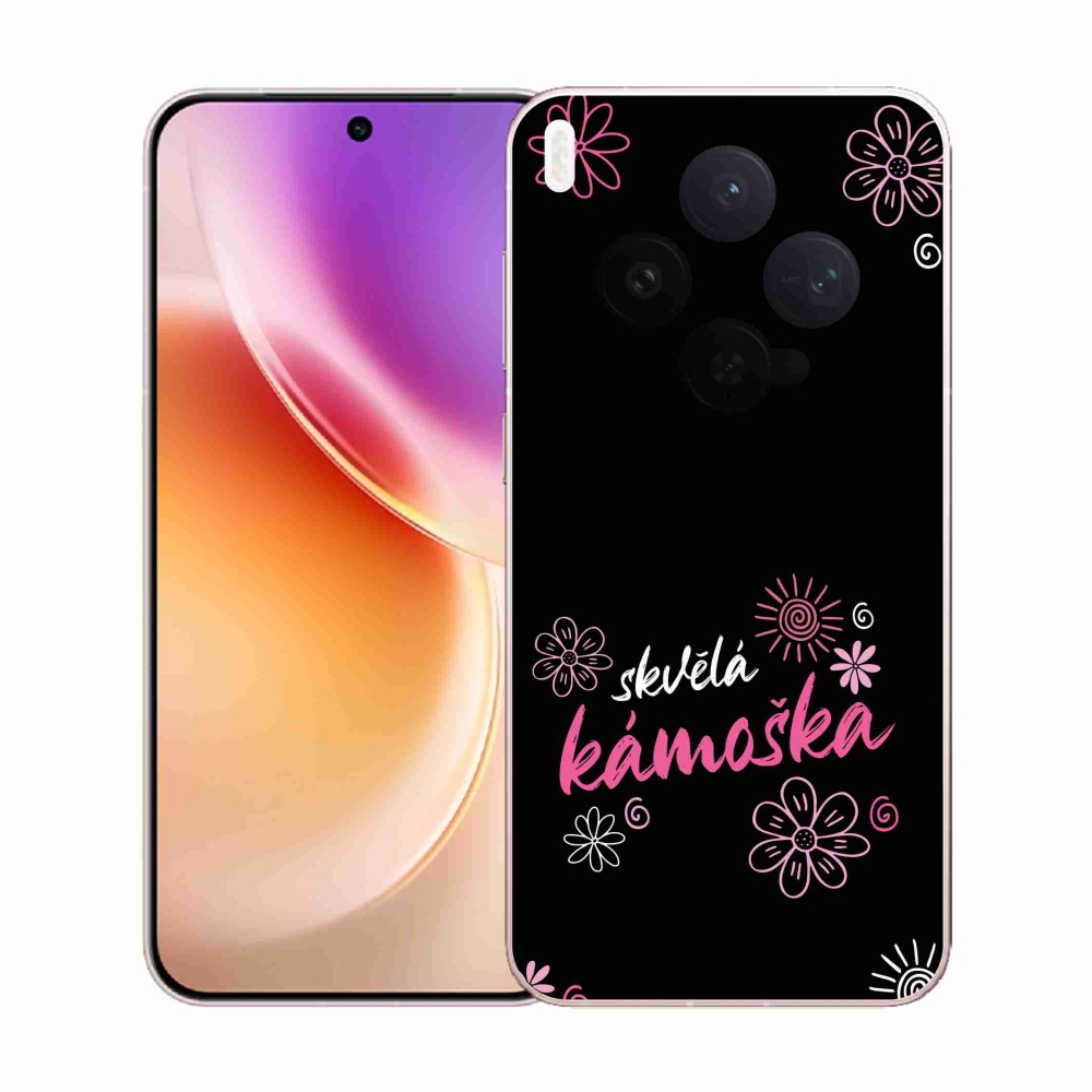 Gelový kryt mmCase na Vivo X300 - skvělá kámoška černé pozadí