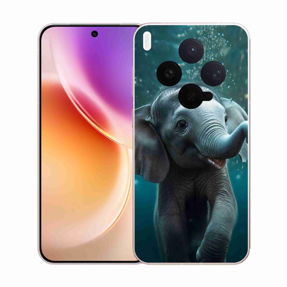 Gelový kryt mmCase na Vivo X300 - slůně pod vodou