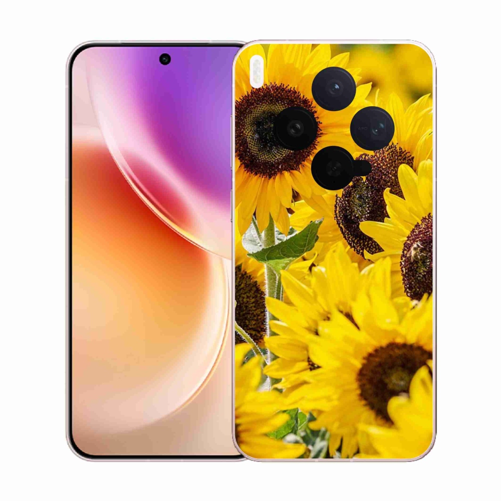 Gelový kryt mmCase na Vivo X300 - slunečnice