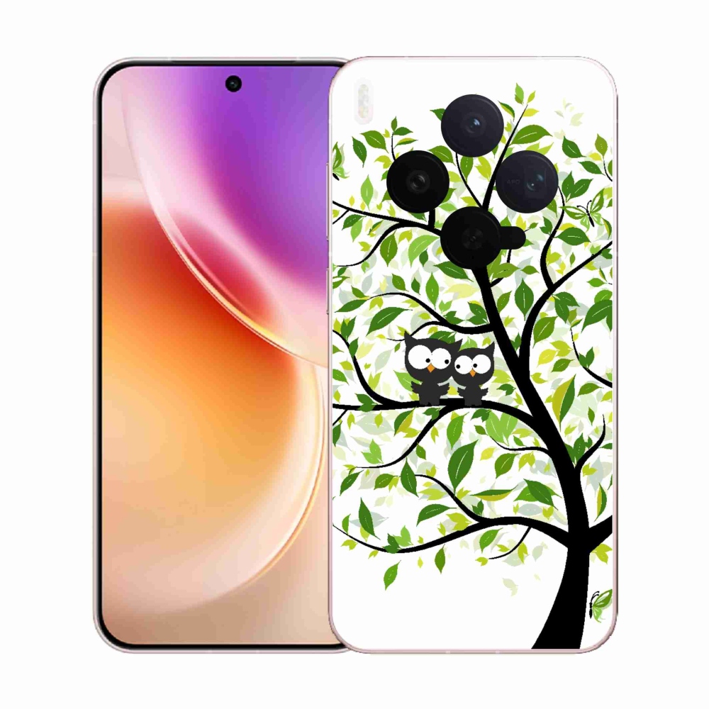 Gelový kryt mmCase na Vivo X300 - sovičky na stromě