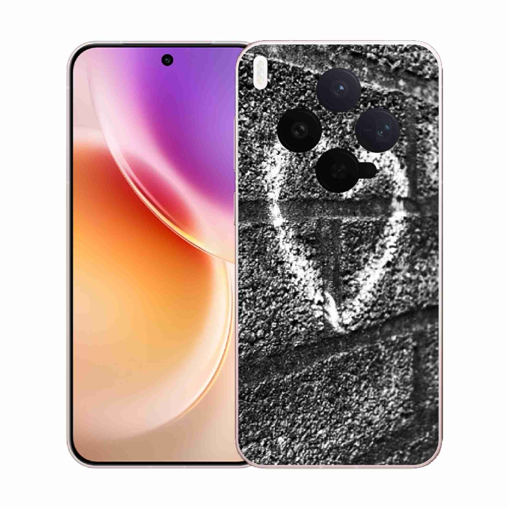 Gelový kryt mmCase na Vivo X300 - srdce na zdi