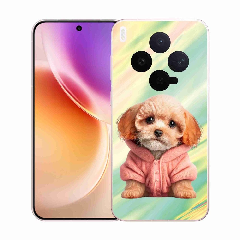 Gelový kryt mmCase na Vivo X300 - štěně ve svetru