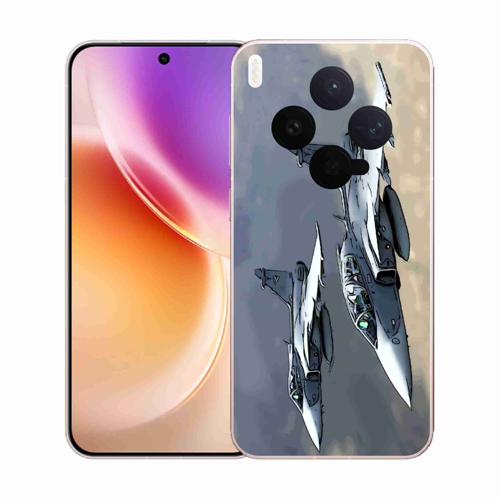 Gelový kryt mmCase na Vivo X300 - stíhačky