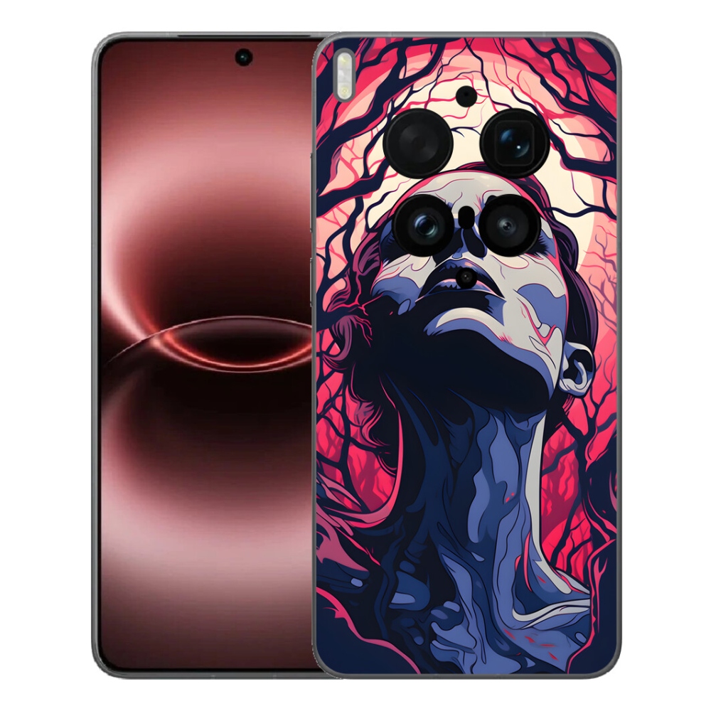 Gelový kryt mmCase na Vivo X300 Ultra - abstraktní obličej