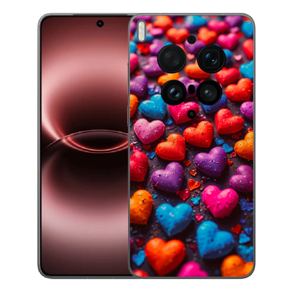 Gelový kryt mmCase na Vivo X300 Ultra - barevná srdce
