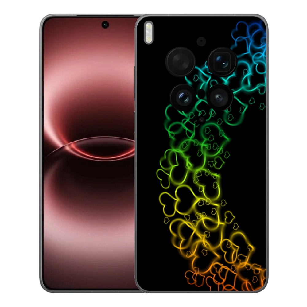 Gelový kryt mmCase na Vivo X300 Ultra - barevná srdíčka