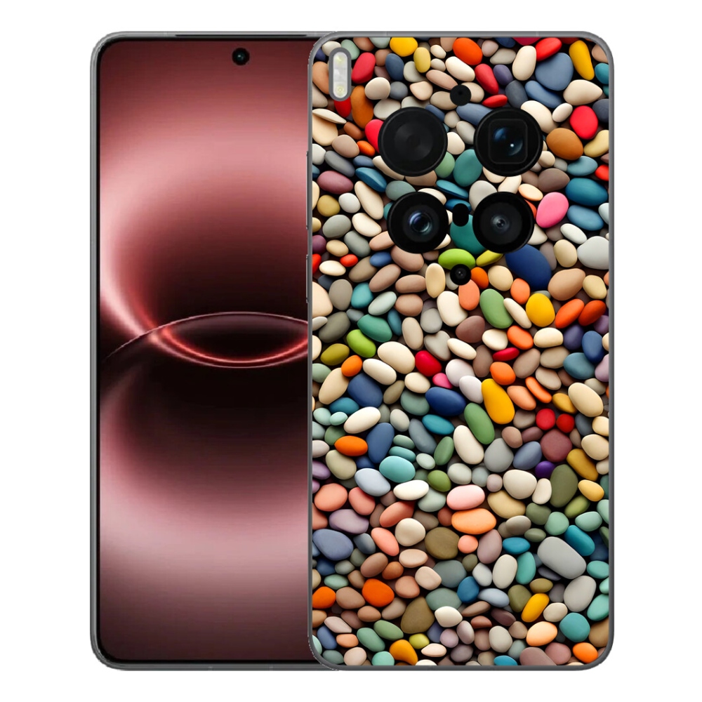 Gelový kryt mmCase na Vivo X300 Ultra - barevné kamínky 2