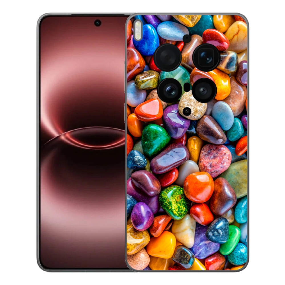 Gelový kryt mmCase na Vivo X300 Ultra - barevné kamínky
