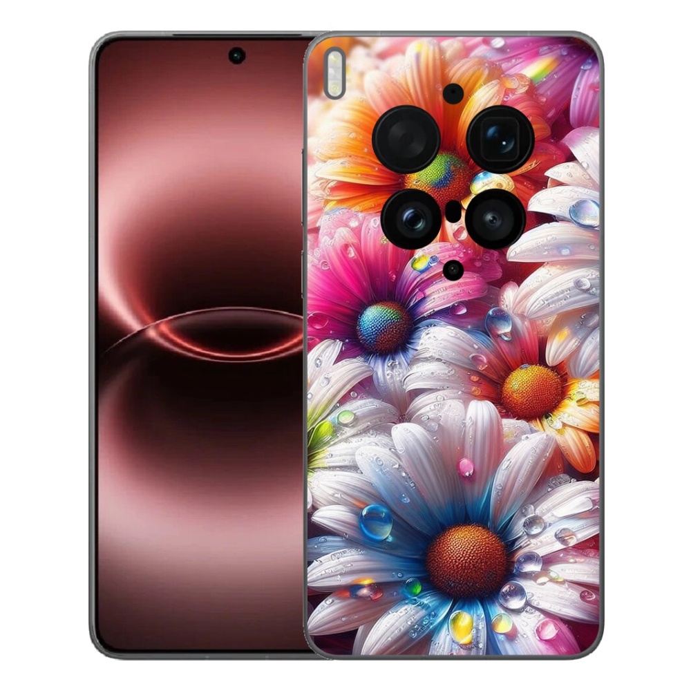 Gelový kryt mmCase na Vivo X300 Ultra - barevné kopretiny