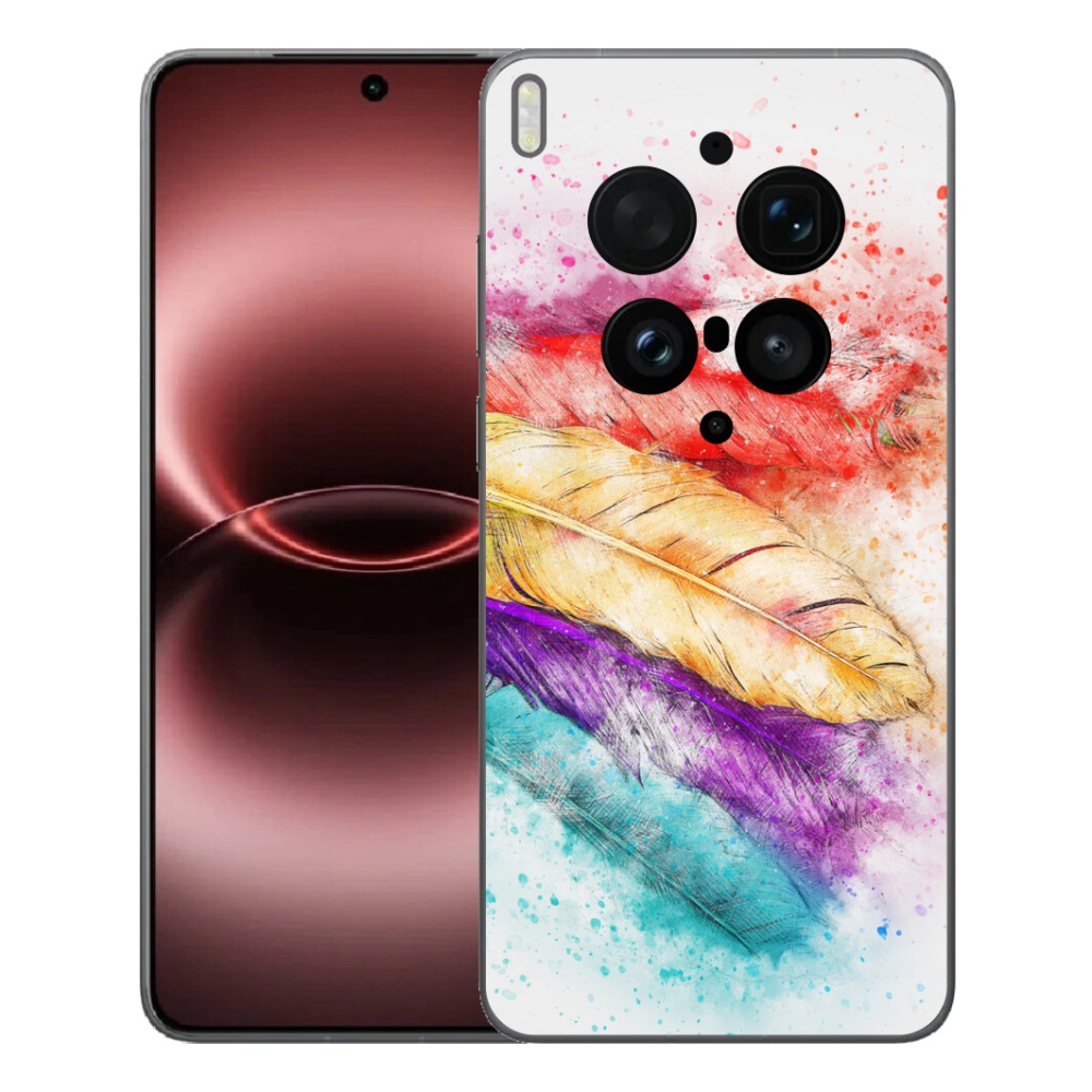 Gelový kryt mmCase na Vivo X300 Ultra - barevné peří