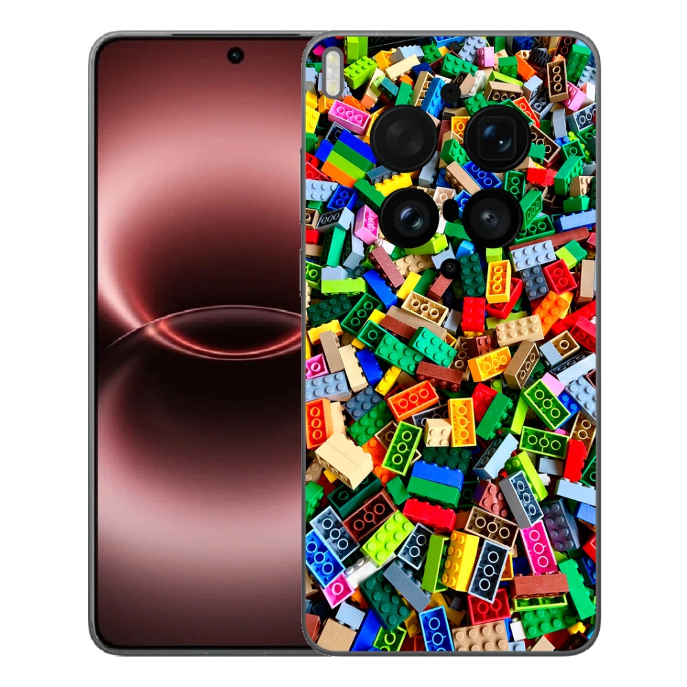 Gelový kryt mmCase na Vivo X300 Ultra - barevné stavební kostky