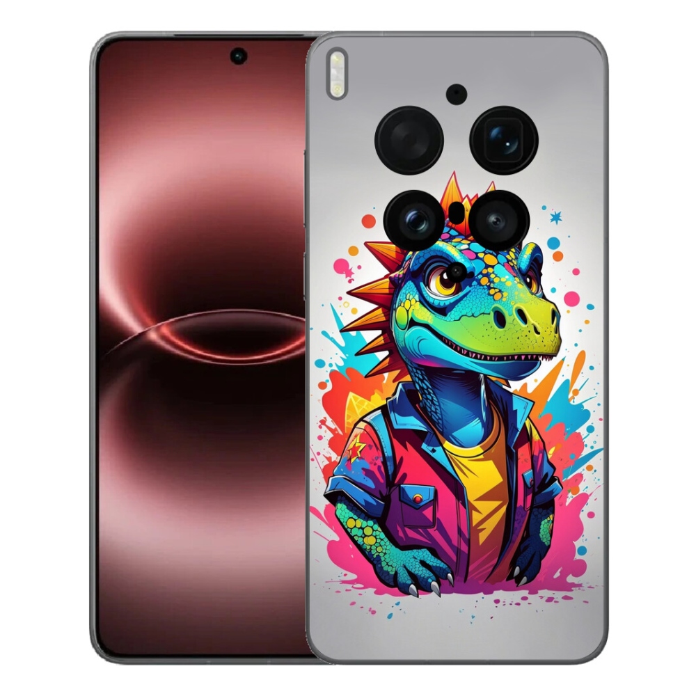 Gelový kryt mmCase na Vivo X300 Ultra - barevný dinosaurus