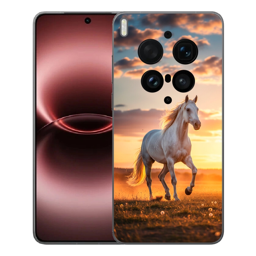 Gelový kryt mmCase na Vivo X300 Ultra - běžící bílý kůň 2