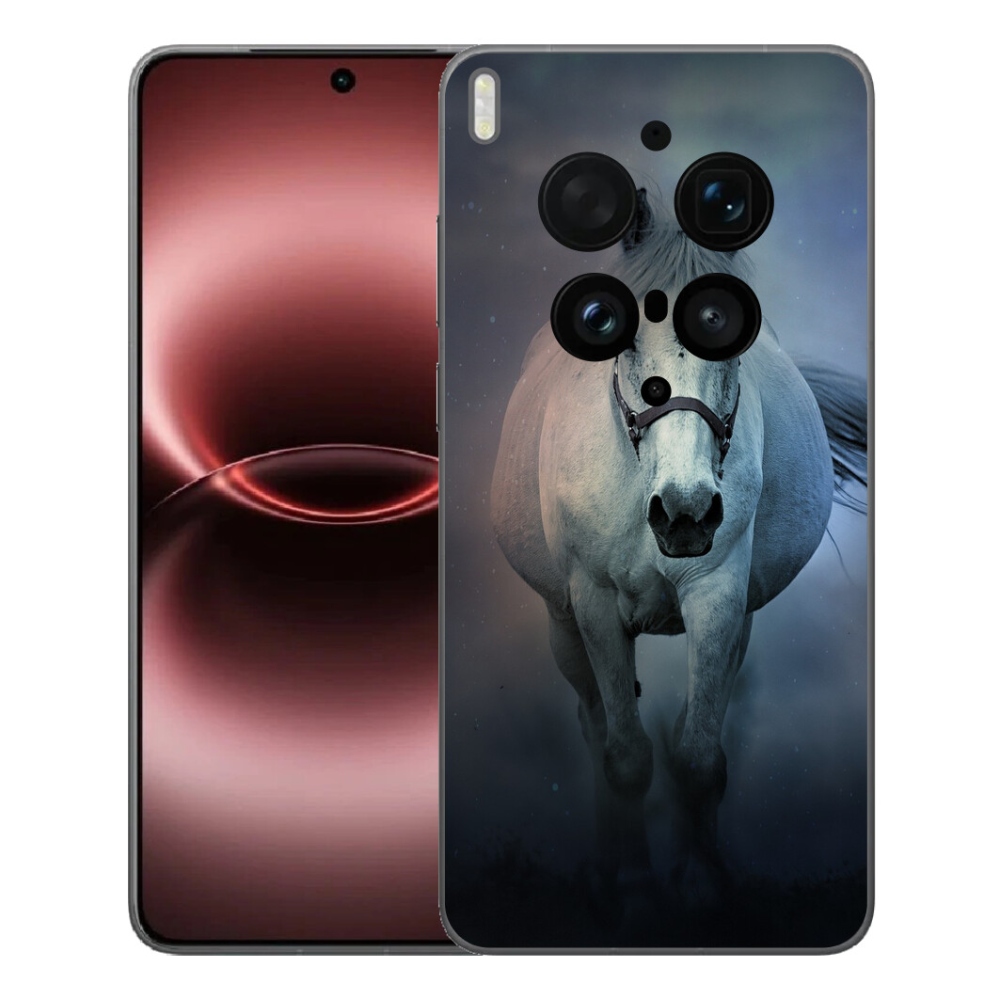 Gelový kryt mmCase na Vivo X300 Ultra - běžící bílý kůň