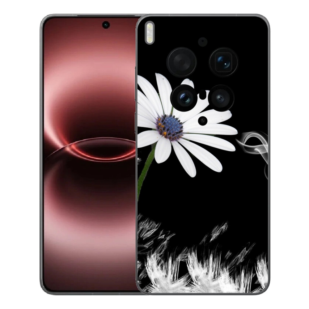 Gelový kryt mmCase na Vivo X300 Ultra - bílá květina