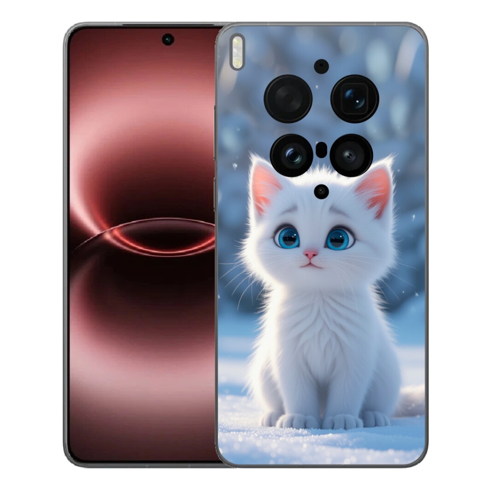 Gelový kryt mmCase na Vivo X300 Ultra - bílé kotě 3