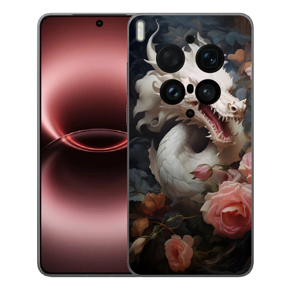 Gelový kryt mmCase na Vivo X300 Ultra - bílý drak