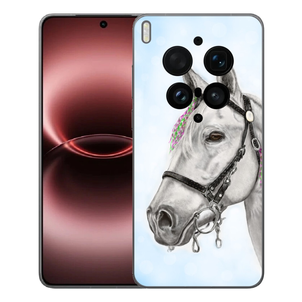 Gelový kryt mmCase na Vivo X300 Ultra - bílý kůň 1