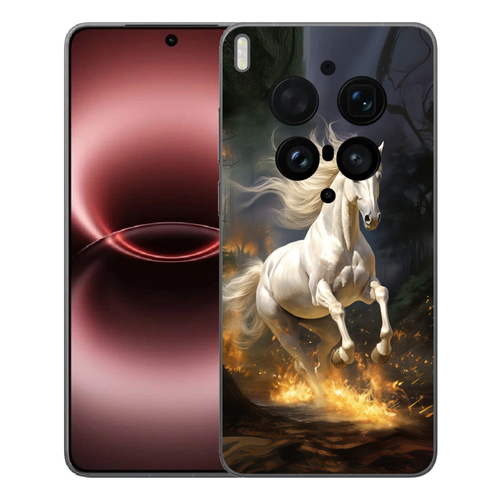 Gelový kryt mmCase na Vivo X300 Ultra - bílý kůň 2