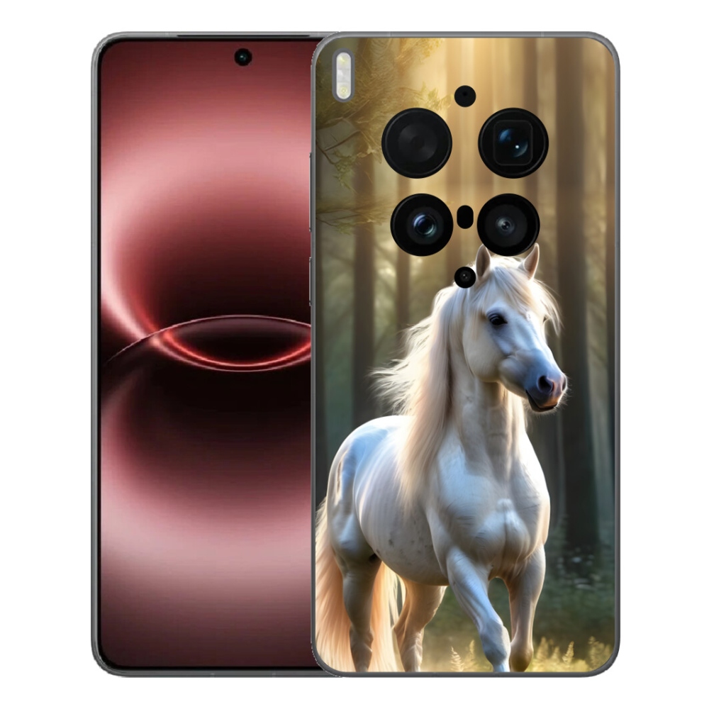Gelový kryt mmCase na Vivo X300 Ultra - bílý kůň 3