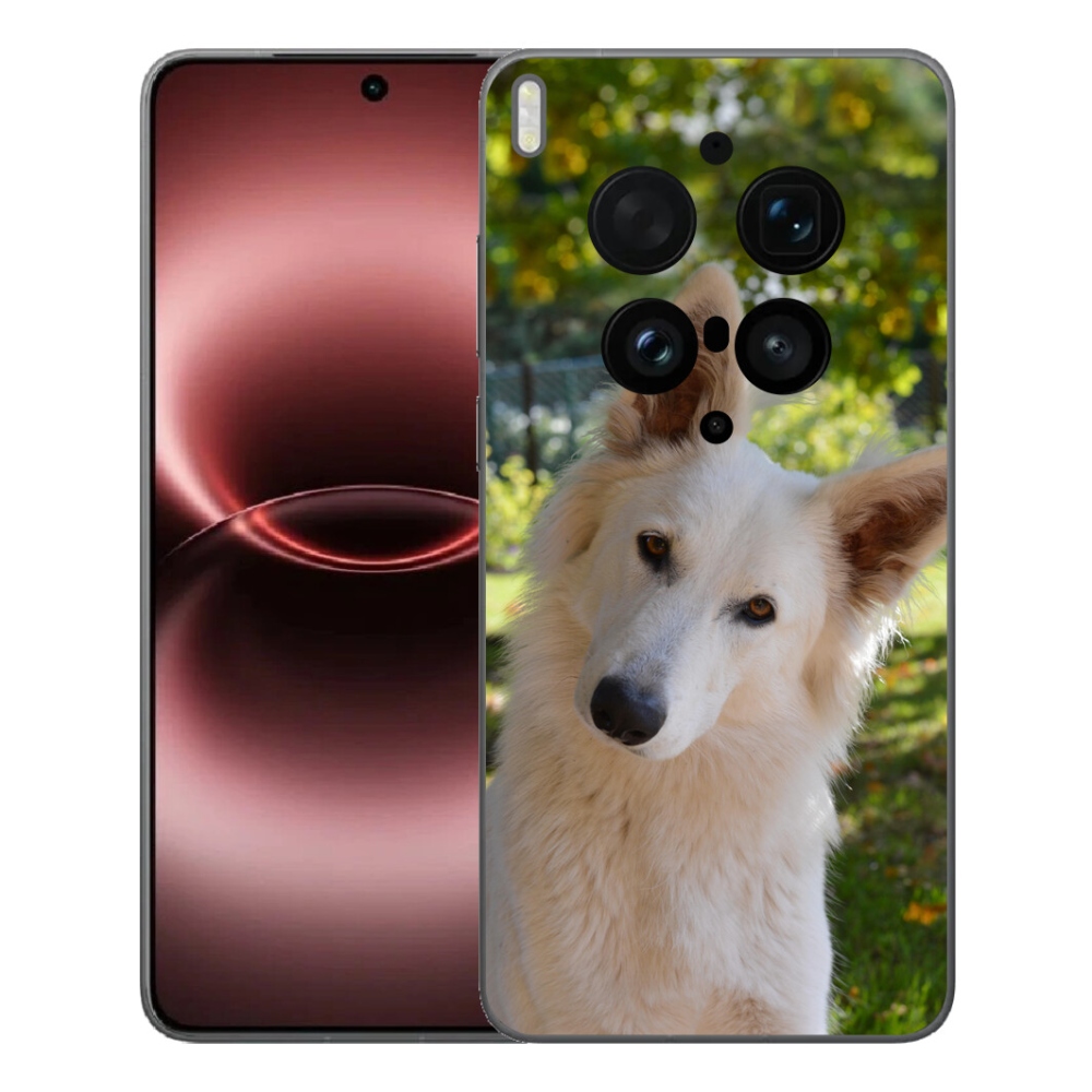 Gelový kryt mmCase na Vivo X300 Ultra - bílý švýcarský ovčák 1