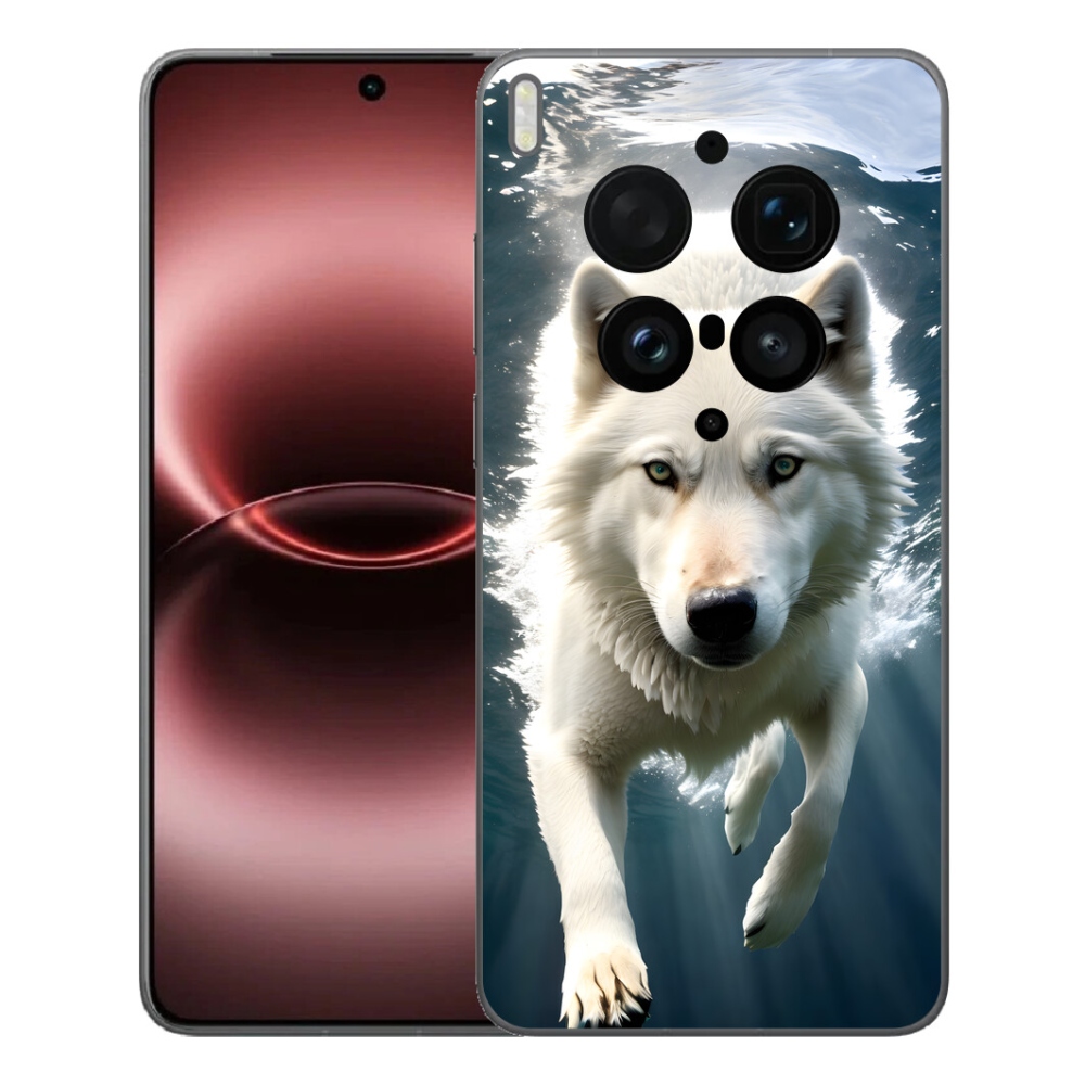 Gelový kryt mmCase na Vivo X300 Ultra - bílý vlk